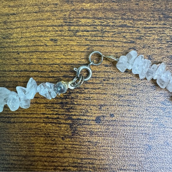 Rose Quartz Chip Necklace 18 Inch - Picture 9 of 11